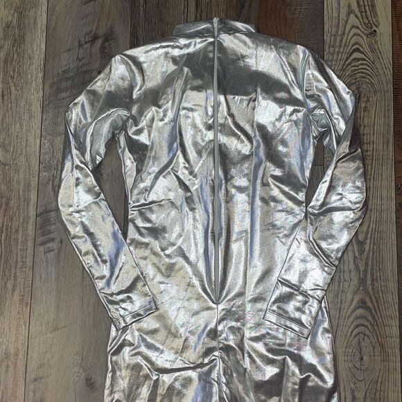 Kepblom Girls Shiny Metallic Mock Neck Unitard Long Sleeve Bodysuit Costume, NWT - Picture 9 of 9